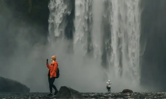 waterfall rappelling